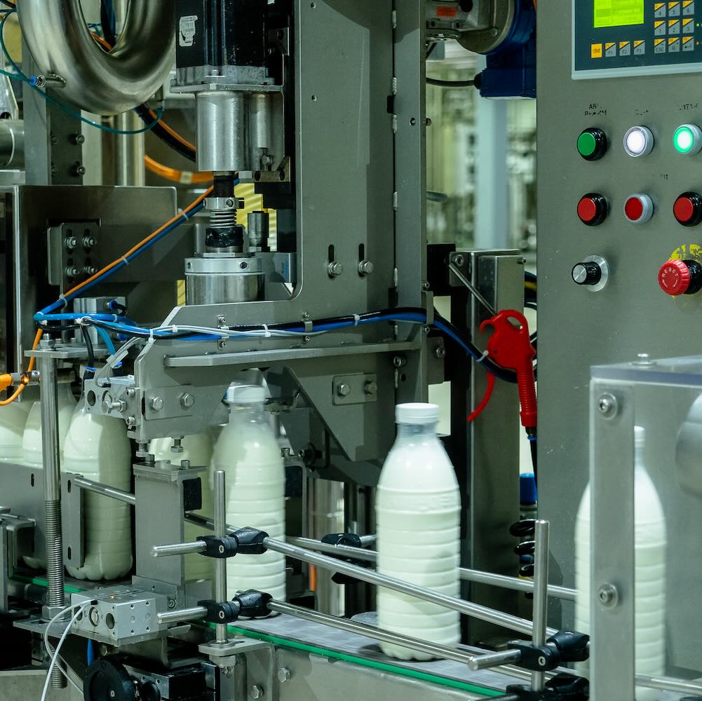 pneumatic Valvles used in Milk bottle filling line